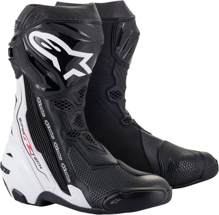 ALPINESTARS - Supertech R Boots - Black/White - US 9.5 / EU 44