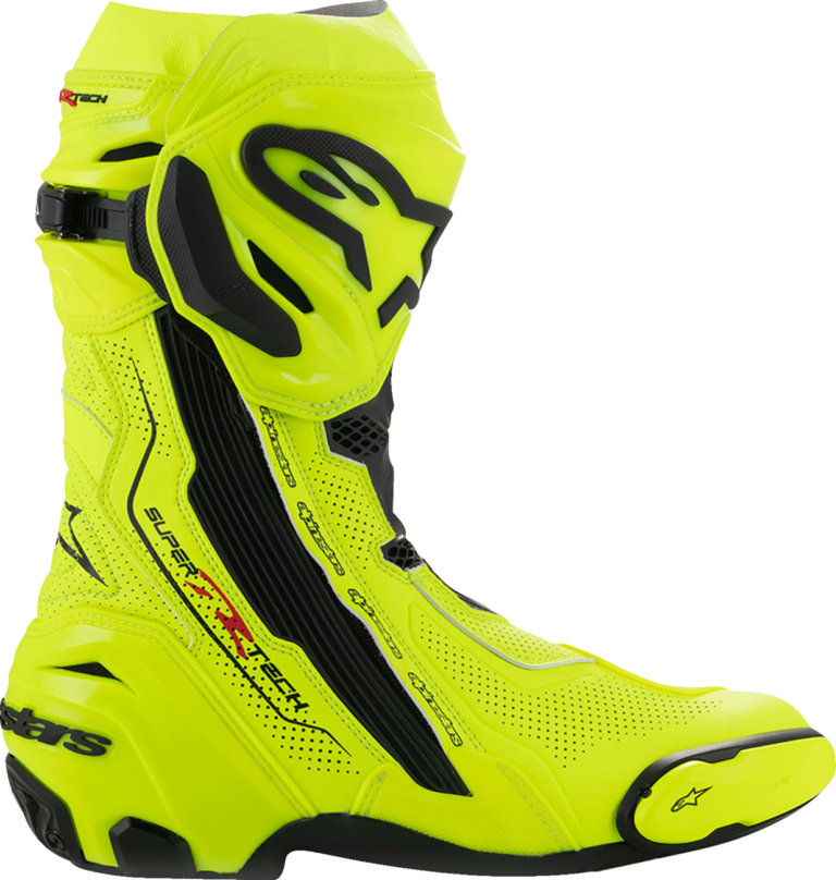 ALPINESTARS - Supertech R Vented Boots - Fluorescent Yellow/Black - US 12.5 / EU 48