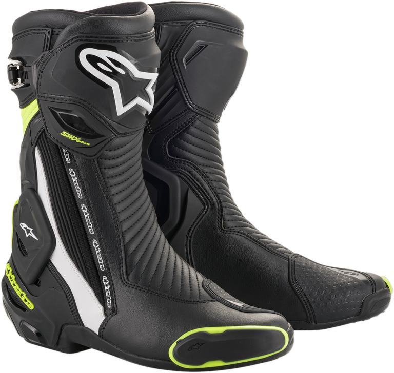 ALPINESTARS - SMX Plus Boots - Black/White/Yellow Fluorescent - US 8 / EU 42