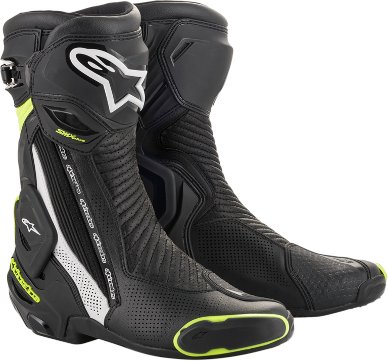 ALPINESTARS - SMX Plus Vented Boots - Black/White/Yellow - US 7.5 / EU 41
