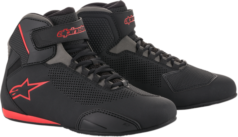 ALPINESTARS - Sektor Vented Shoes - Black/Gray/Red - US 11