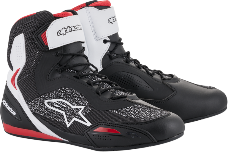 ALPINESTARS - Faster-3 Rideknit® Shoes - Black/White/Red - US 8.5 / EU 41