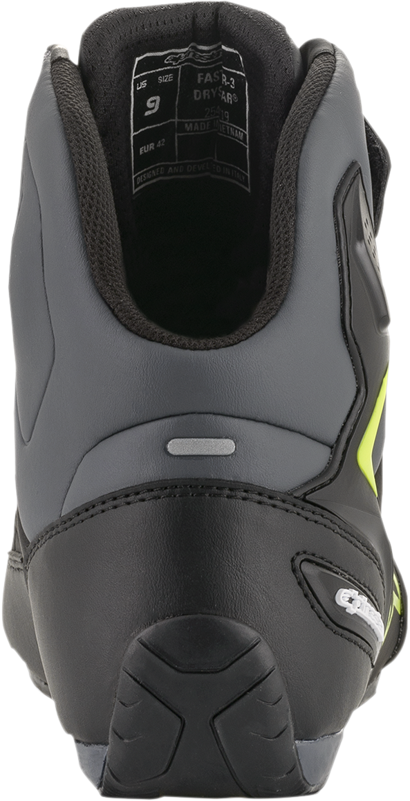 ALPINESTARS - Faster-3 Drystar® Shoes - Black/Gray/Yellow - US 12.5
