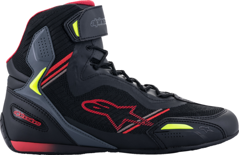 ALPINESTARS - Faster-3 Rideknit® Shoes - Black/Red/Yellow - US 11.5 / EU 45