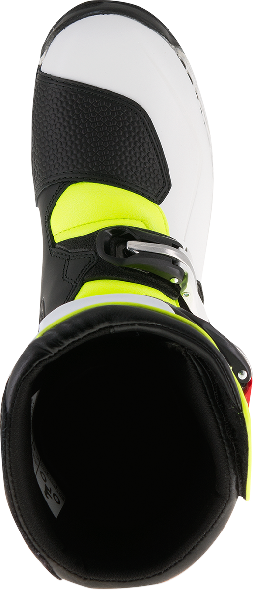 ALPINESTARS - Tech-T Boots - White/Red/Yellow Fluorescent/Black - US 11 / EU 45.5