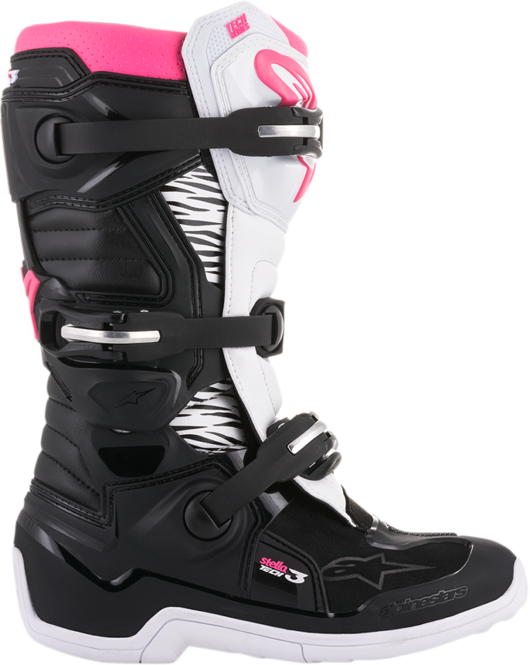 ALPINESTARS - Stella Tech 3 Boots - Black/White/Pink - US 9 / EU 41