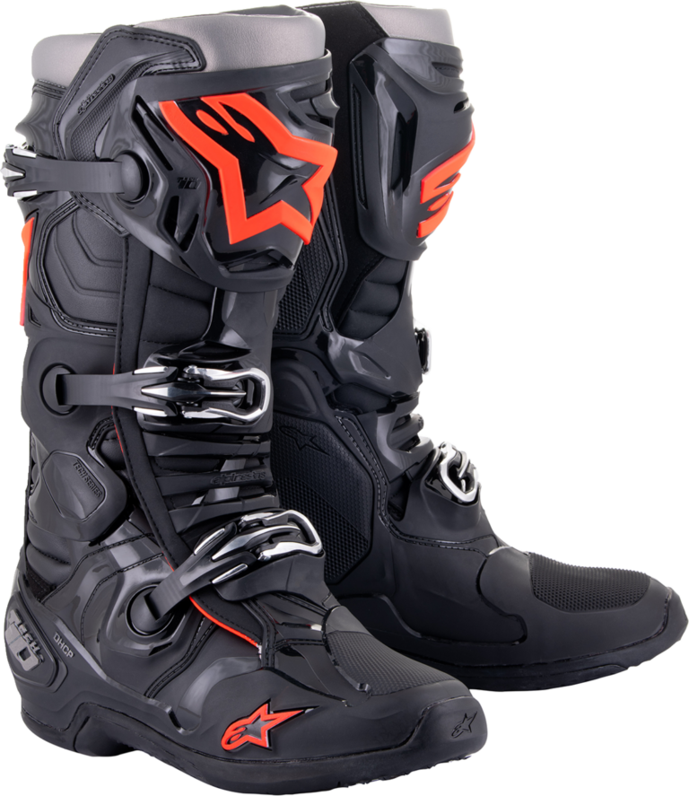 ALPINESTARS - Tech 10 Boots - Black/Red Fluorescent - US 9 / EU 43