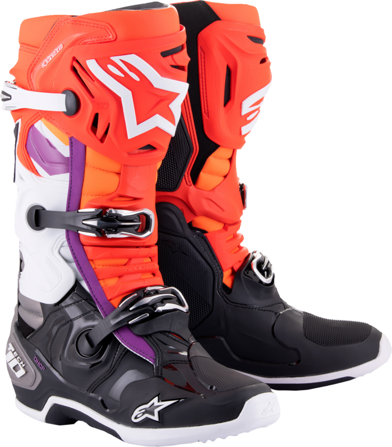 ALPINESTARS - Tech 10 Boots - Black/Red/Orange/White - US 12 / EU 47