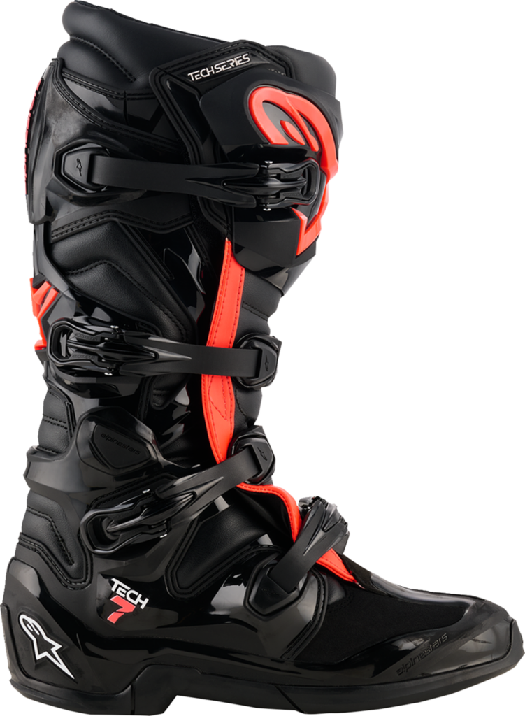 ALPINESTARS - Tech 7 Boots - Fluorescent Red/Black - US 8 / EU 42