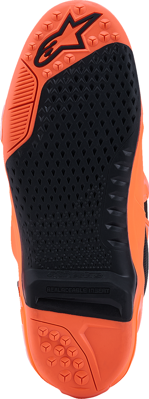 ALPINESTARS - Tech 10 Supervented Boots - Fluorescent Orange/Black/White - US 12 / EU 47
