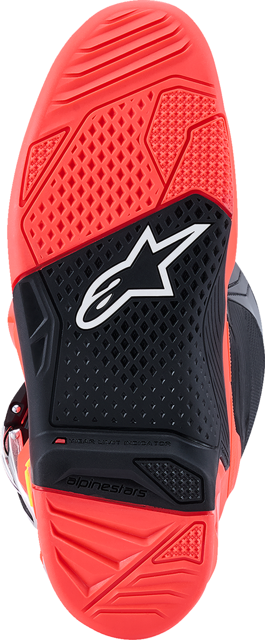 ALPINESTARS - Tech 7 Boots - Black/Fluorescent Red/Fluorescent Pink - US 13 / EU 48