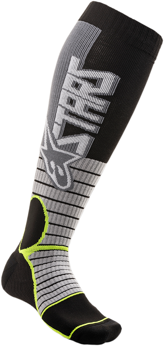 ALPINESTARS - MX Pro Socks - Gray/Yellow - Medium