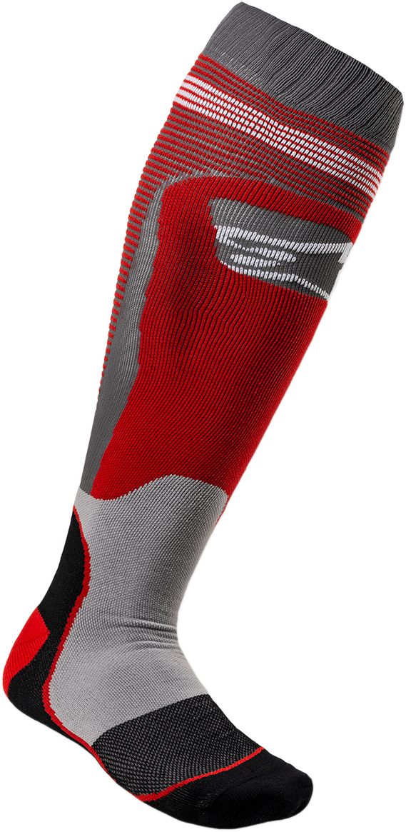 ALPINESTARS - MX Plus 1 Socks - Red/Gray - Small/Medium