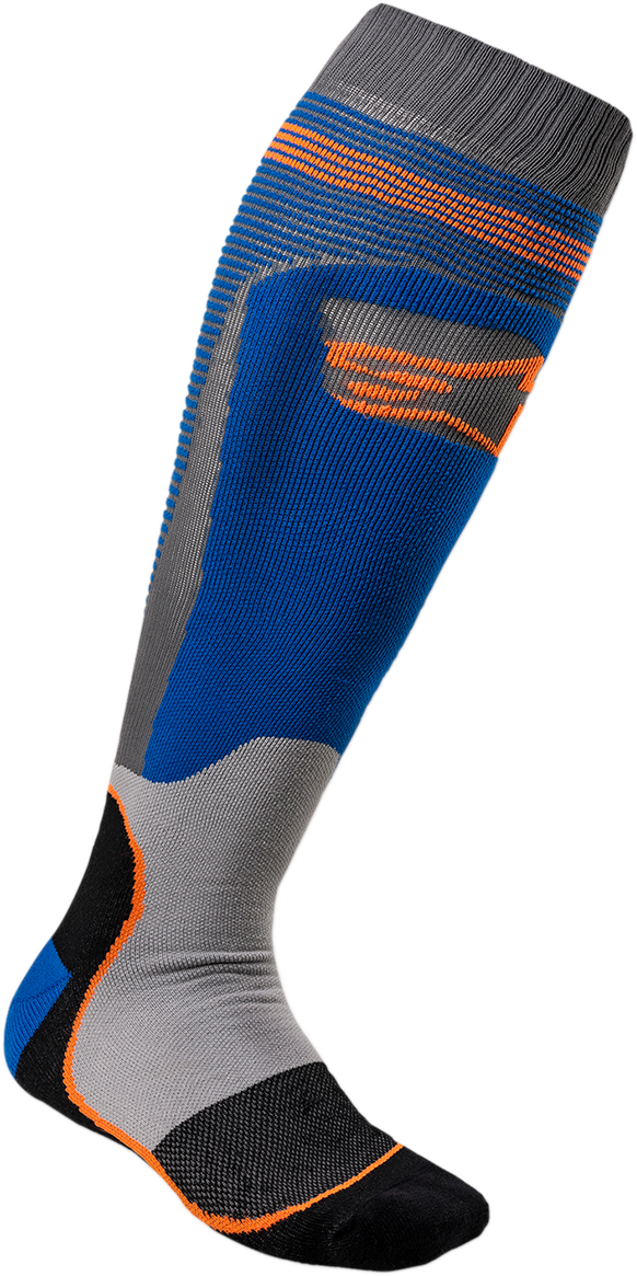 ALPINESTARS - MX Plus 1 Socks - Blue/Orange - Small/Medium