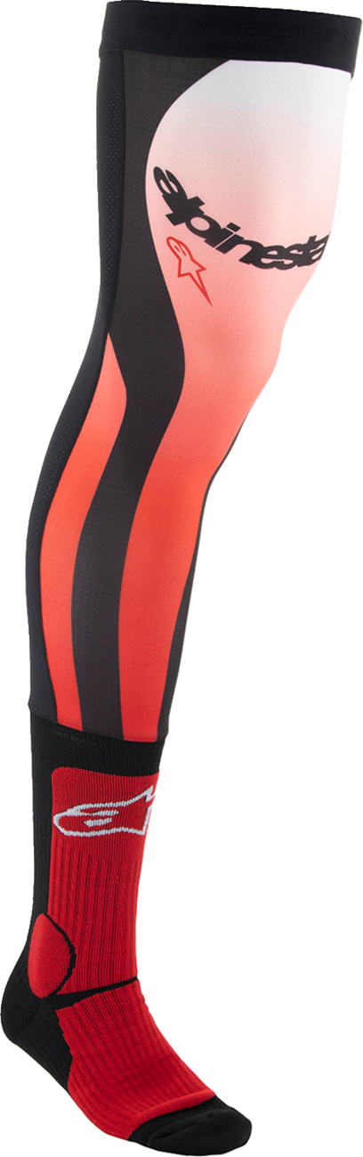 ALPINESTARS - Knee Brace Socks - Black/Red - Small/Medium