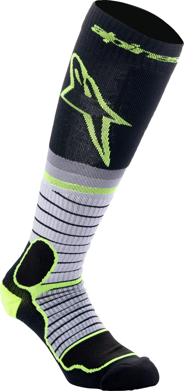 ALPINESTARS - MX Pro Socks - Black/Gray/Yellow - Medium