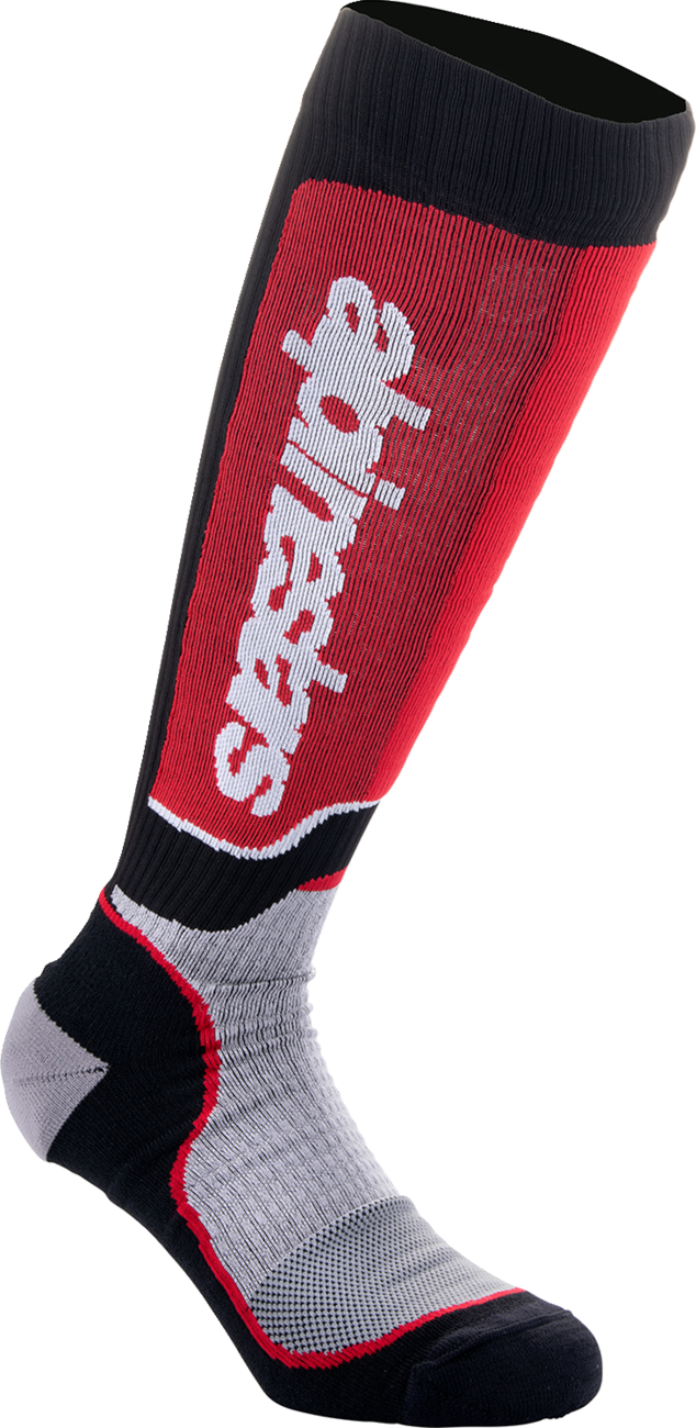 ALPINESTARS - MX Plus Socks - Black/Red/Gray - Medium