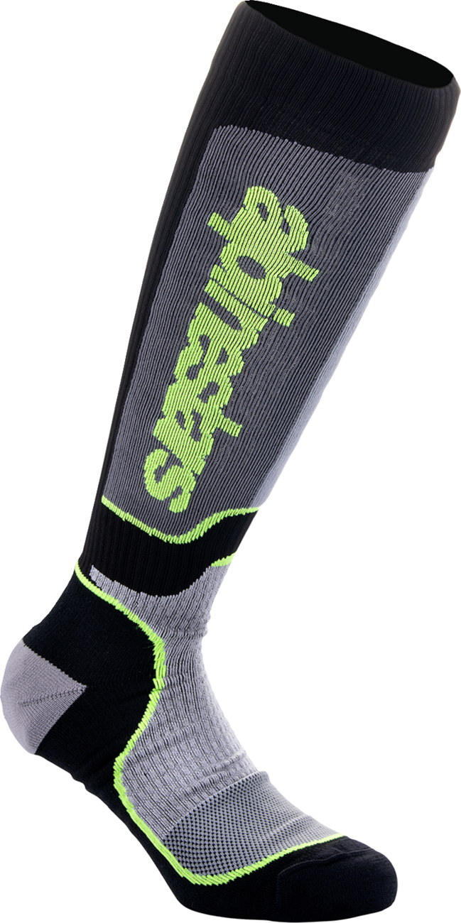 ALPINESTARS - MX Plus Socks - Black/Gray/Yellow - Medium