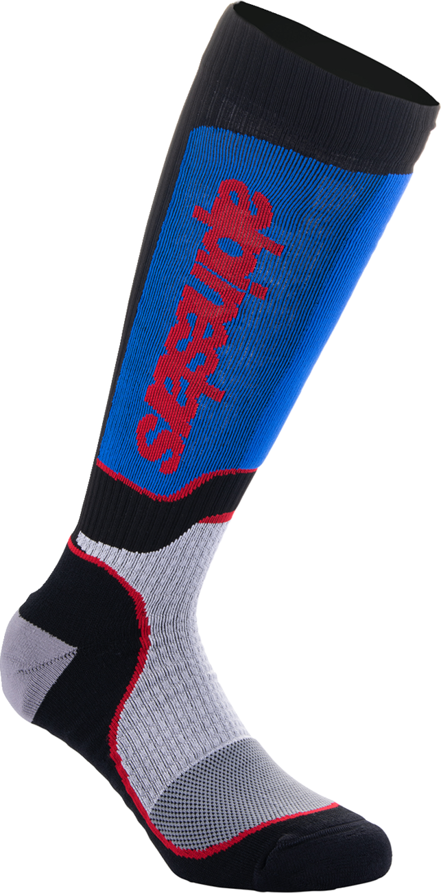 ALPINESTARS - Youth MX Plus Socks - Black/White/Blue/Red - Medium/Large