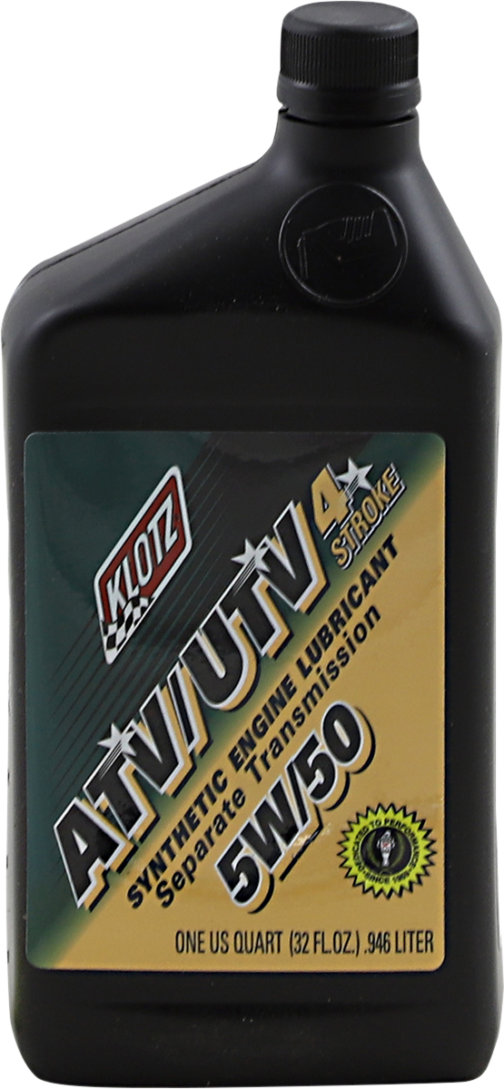 KLOTZ OIL - ATV Synthetic 4T Engine Oil - 5W-50 - 1 U.S. quart