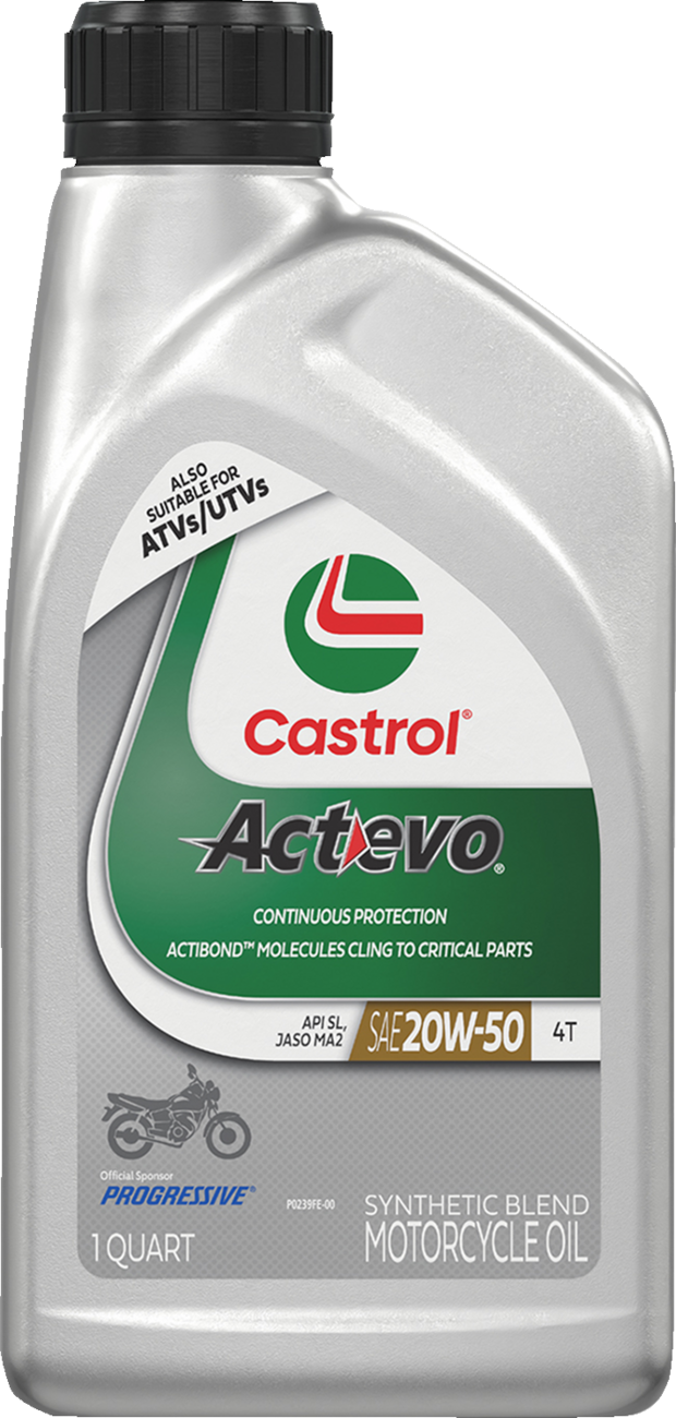 CASTROL - Act Evo® Semi-Synthetic 4T Engine Oil - 20W-50 - 1 U.S. quart