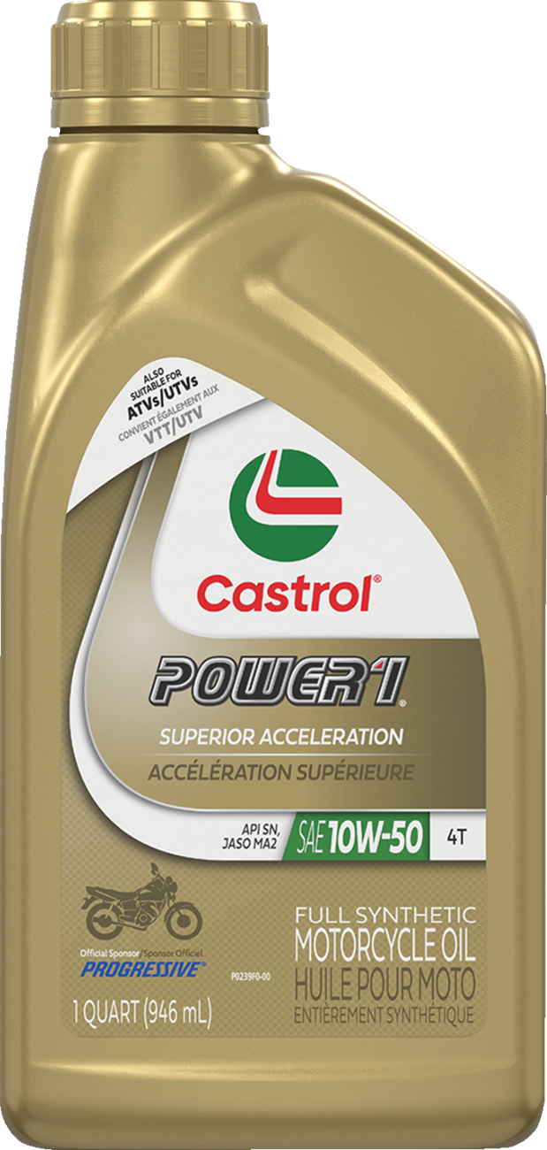 CASTROL - Power 1® Synthetic Engine Oil - 10W-50 - 1 US quart