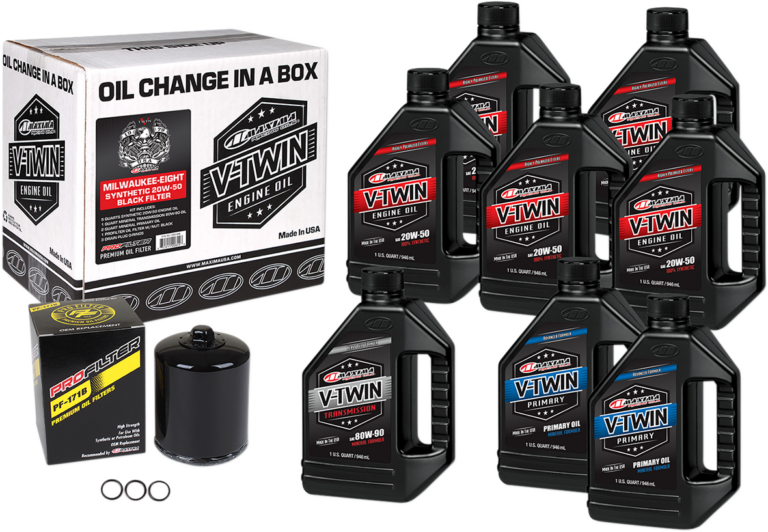 MAXIMA RACING OIL - M8 Synthetic 20W-50 Oil Change Kit - Black Filter