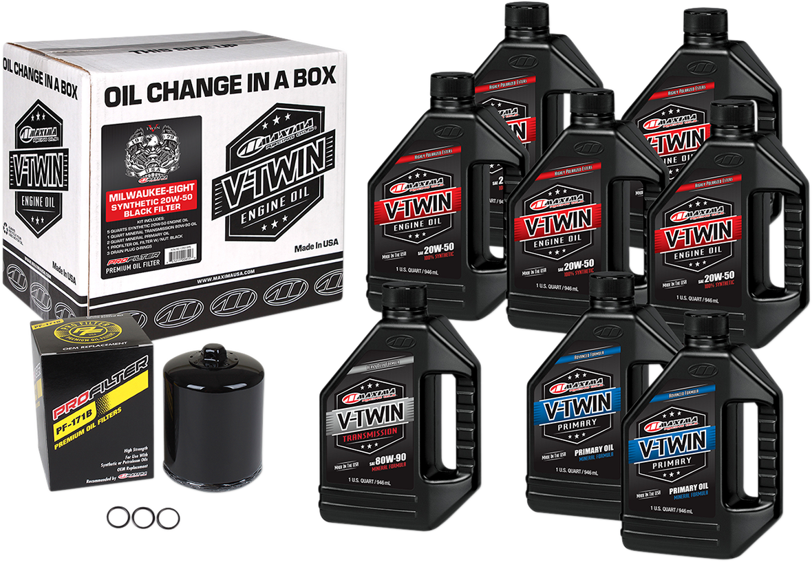 MAXIMA RACING OIL - M8 Synthetic 20W-50 Oil Change Kit - Chrome Filter - Image 2