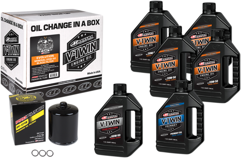 MAXIMA RACING OIL - Evolution Mineral 20W-50 Oil Change Kit - Black Filter