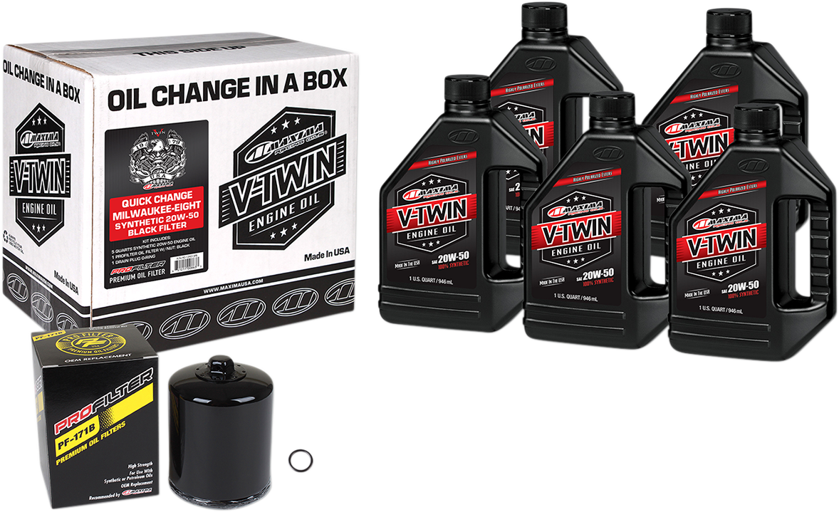 MAXIMA RACING OIL - Quick Change M8 Synthetic 20W-50 Oil Change Kit - Chrome Filter - Image 2
