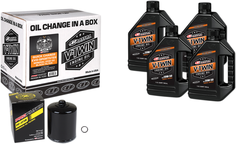 MAXIMA RACING OIL - Evo/Sportster Quick Oil Change Kit - Black Filter