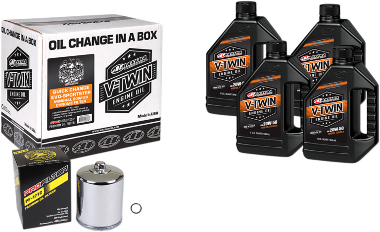MAXIMA RACING OIL - Evo/Sportster Quick Oil Change Kit - Chrome Filter