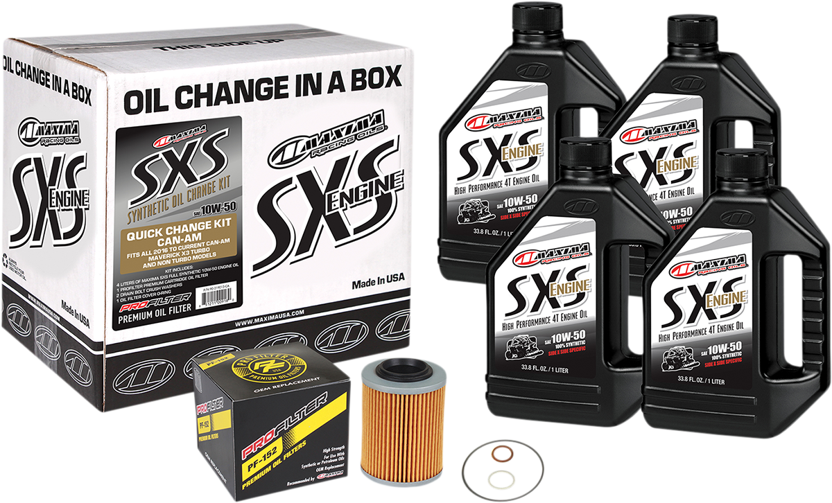 MAXIMA RACING OIL - SXS Synthetic Oil Change Kit - Can-Am - 10W-50 - Image 2