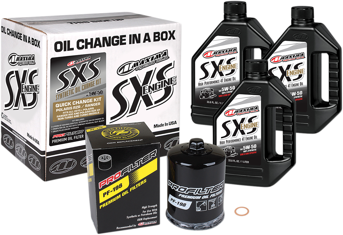 MAXIMA RACING OIL - SXS Synthetic Oil Change Kit - Polaris Turbo - 10W-50 - Image 2