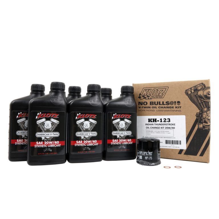 KLOTZ OIL - Oil Change Kit - Indian Thunderstroke - 20W-40