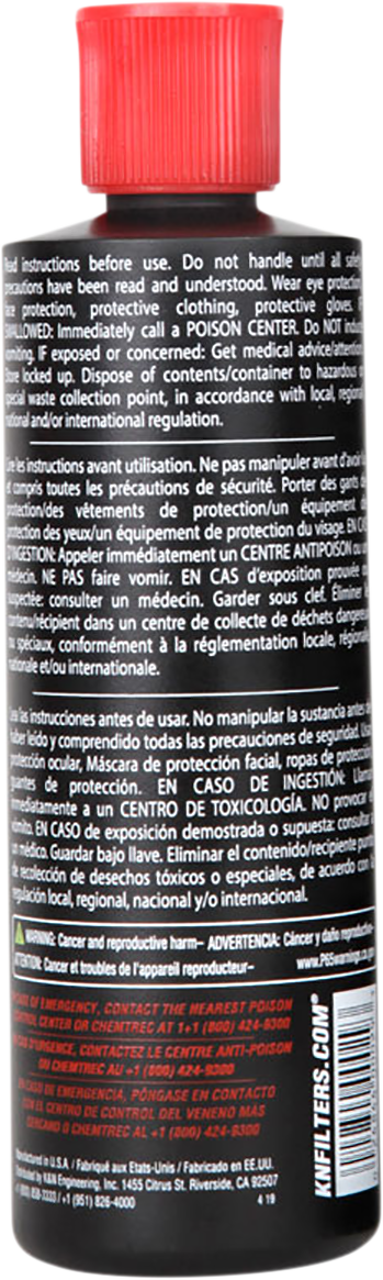 K & N - Air Filter Oil - 8 U.S. fl oz.