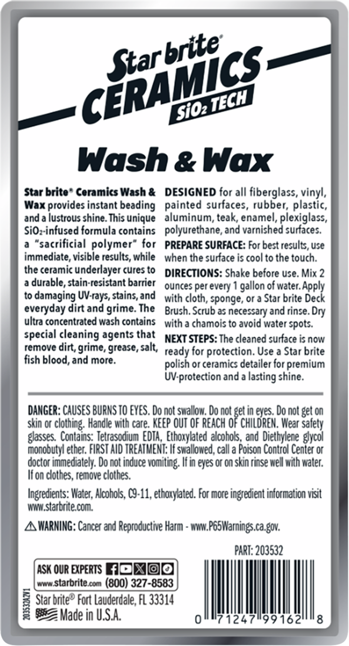 STAR BRITE - Ceramic Wash & Wax - 32 U.S. oz