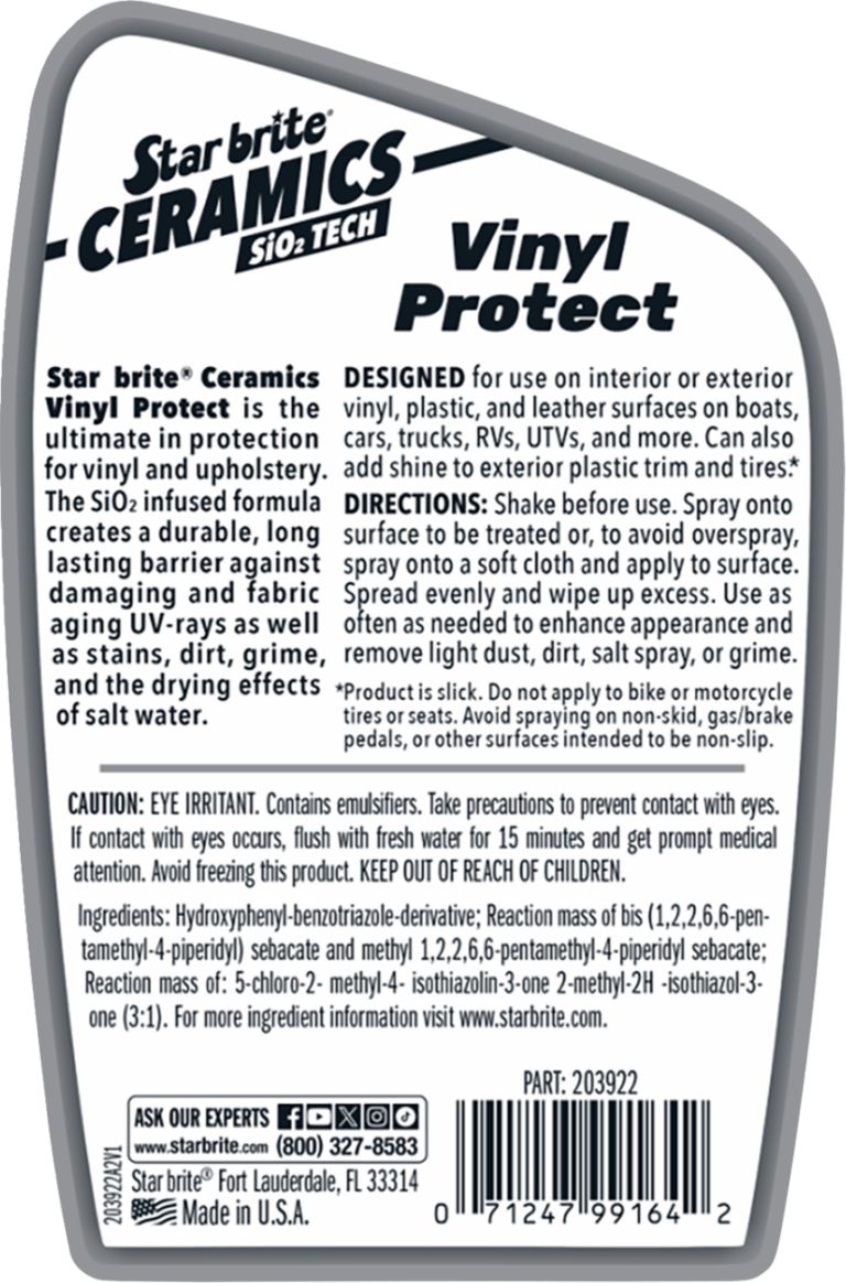STAR BRITE - Ceramic Vinyl Protectant - 22 U.S fl oz.