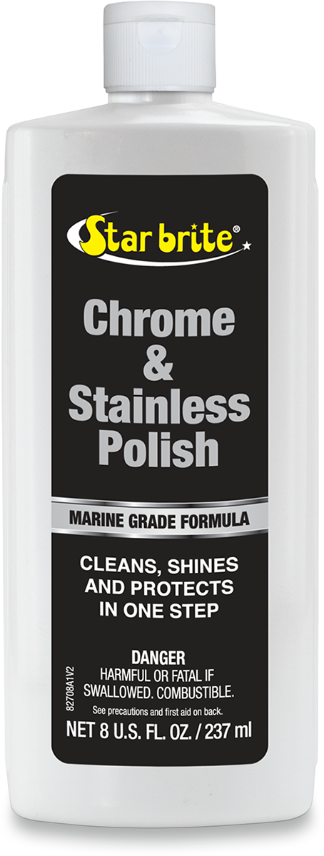 STAR BRITE - Chrome and Stainless Steel Polish - 8 U.S. fl oz.