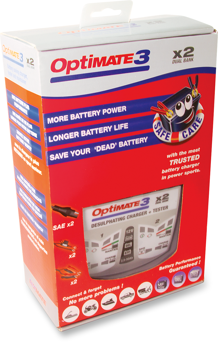 TECMATE - Battery Charger/Maintainer - 2 Bank