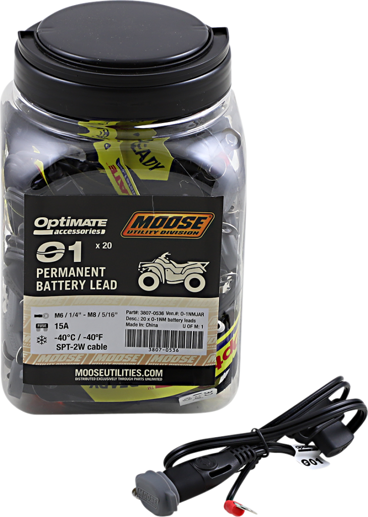 MOOSE OFFROAD - Battery Lead - O1 - SAE/12V - Permanent - 20 Pack