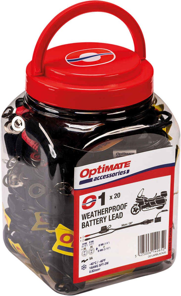 TECMATE - Battery Lead with Ring Terminal - 12V - Fused - 20 Pack