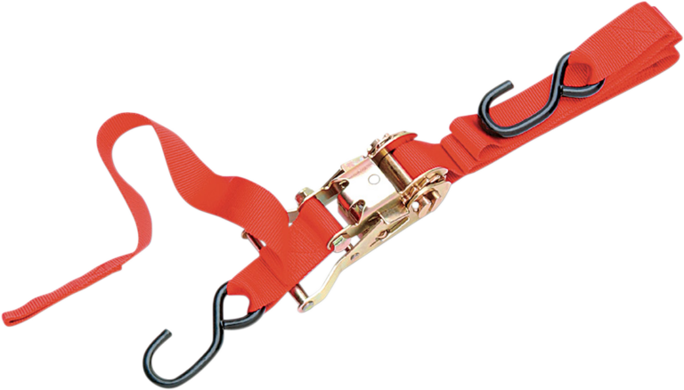 PARTS UNLIMITED - 1" Ratchet Tied Down - Assist - Red