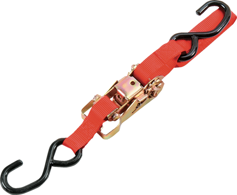 PARTS UNLIMITED - Heavy-Duty Ratchet Tie-Down - 1-1/2" x 6' - Red
