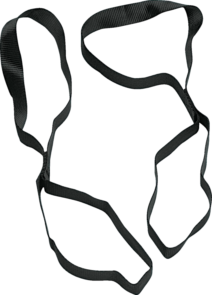 PARTS UNLIMITED - Tie-Down Extensions - 1-1/2" x 1-1/2' - Black