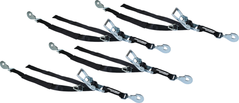 MOOSE OFFROAD - Ratcheting Tiedown Pack - 2" x 8' - Black