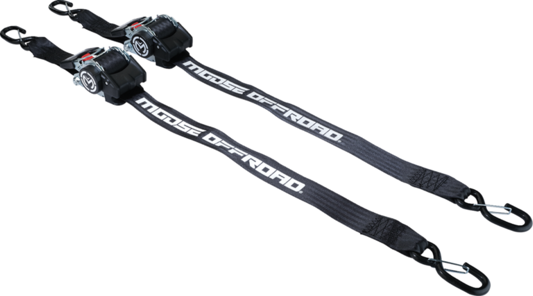 MOOSE OFFROAD - Retractable Ratcheting Straps - 2" x 10' - Black