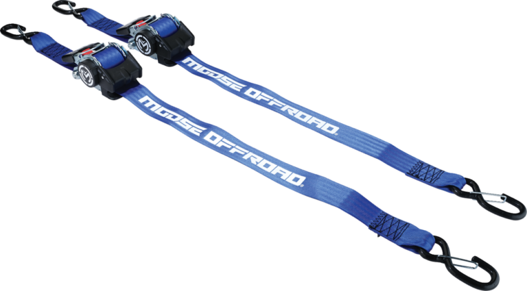 MOOSE OFFROAD - Retractable Ratcheting Straps - 2" x 10' - Blue