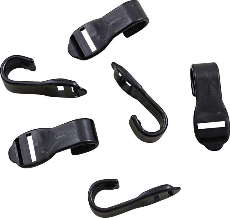 PARTS UNLIMITED - Cover Hooks - Snowmobile - Black - 6 Pack