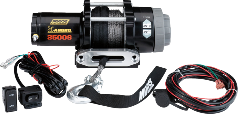 MOOSE OFFROAD - 3500 lb Winch - Synthetic Rope - 50'